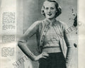1930s Harlequin Twin Set Digital Knitting Pattern, Bust 34" - 36" - Sitting Pretty Knits