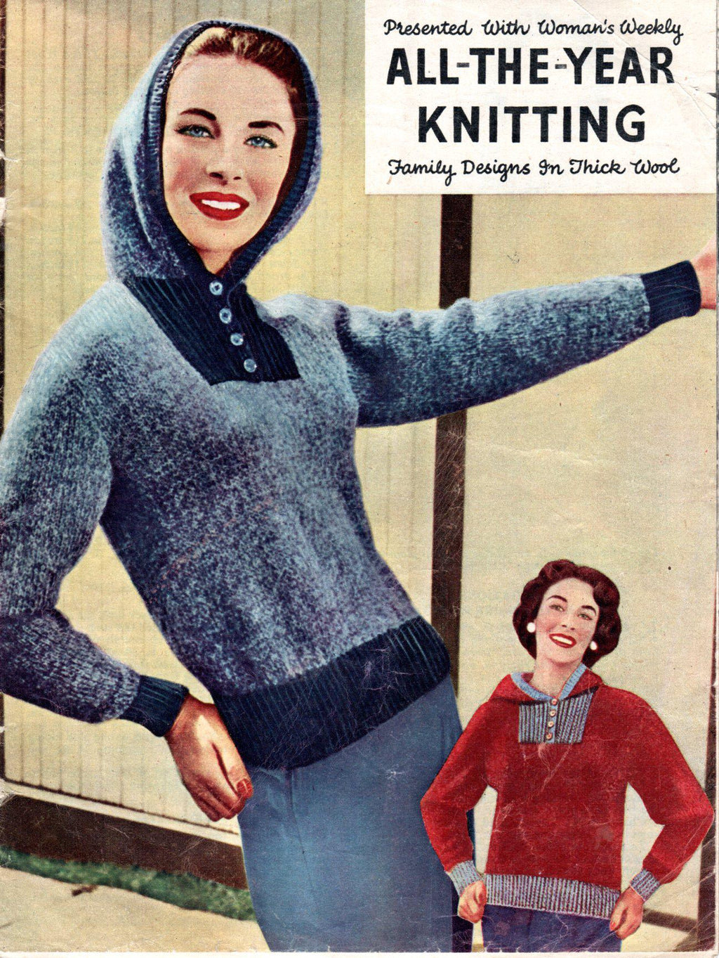 1950s Family Knitting Booklet, Aran, DK Sweaters (PDF E - Book) - Sitting Pretty Knits