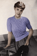Bluebell Time Sweater Knitting Pattern PDF – Vintage Lacy Spring Jumper - Sitting Pretty Knits