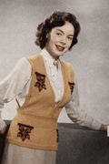 A Jerkin – Vintage Knitted Vest PDF Pattern | Sleeveless Sweater B 32 - 38" - Sitting Pretty Knits