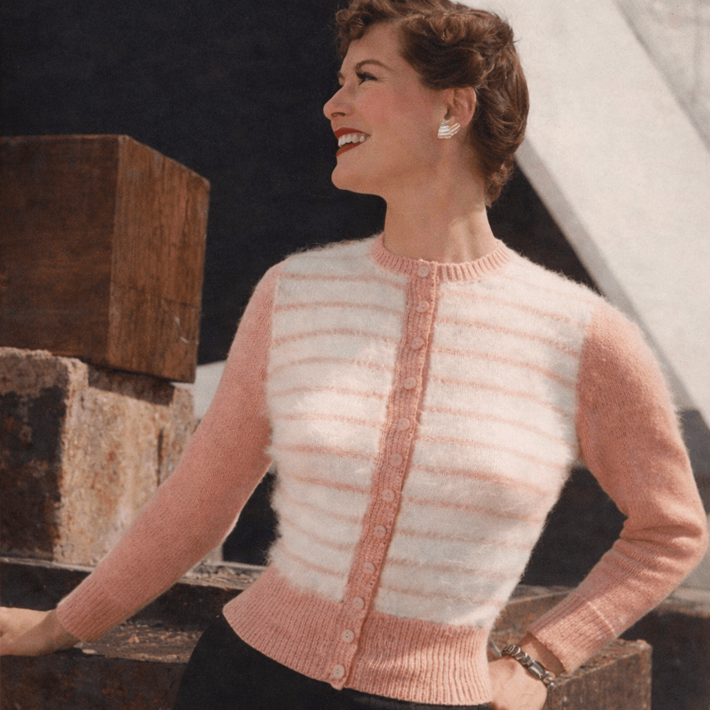 Vintage 1950s Spring Knitting Pattern Trio PDF – Three Lightweight Sweater Designs in 3 - Ply Yarn | P&B Wools No. 750 - Sitting Pretty Knits