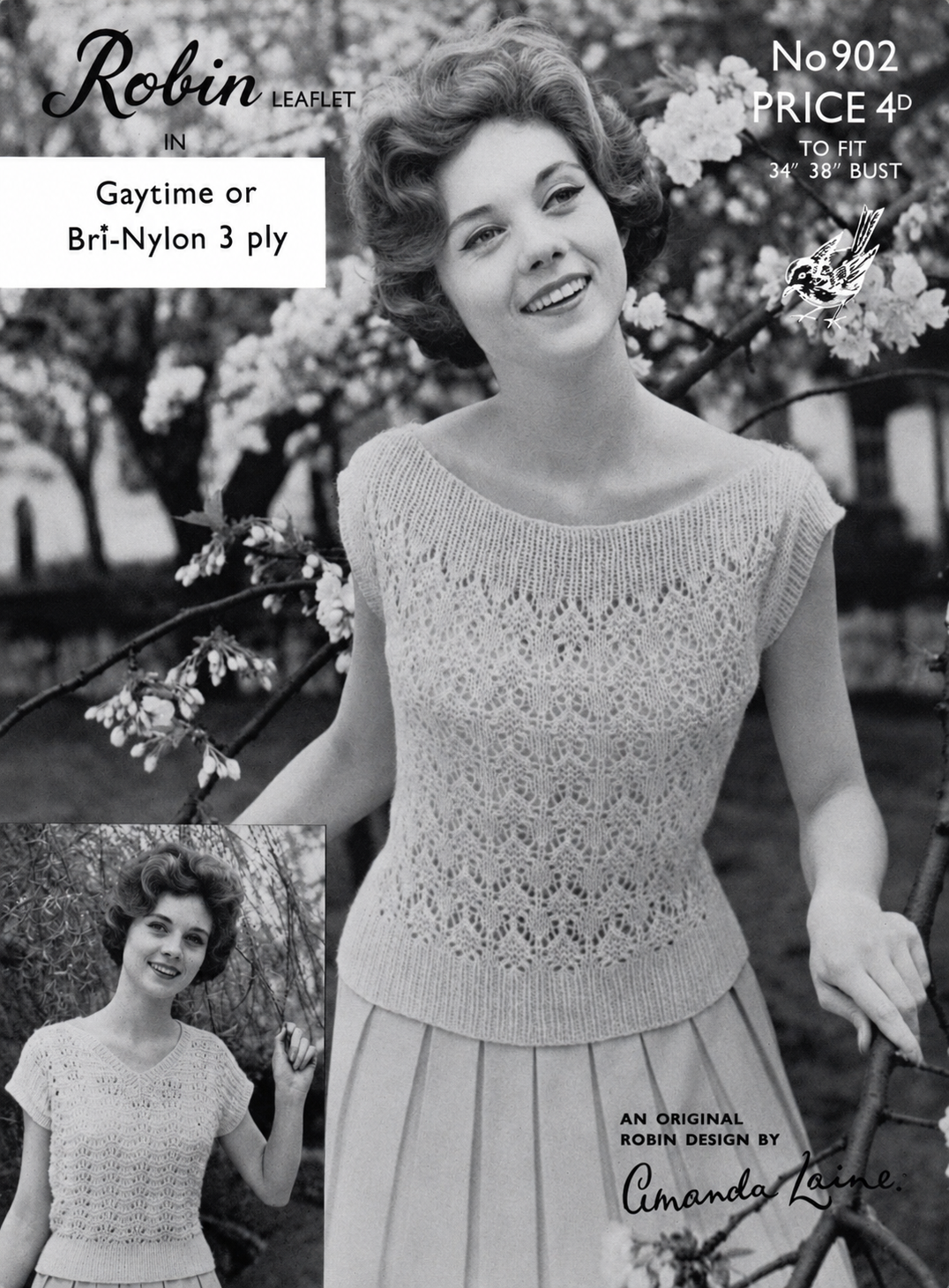 Two Lacy Summer Tops in 3 Ply Yarn | Boat Neck & V-Neck Lace Blouses