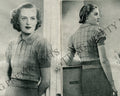 1930s Check Sweater Knitting Pattern, 32" Bust (PDF Pattern) - Sitting Pretty Knits