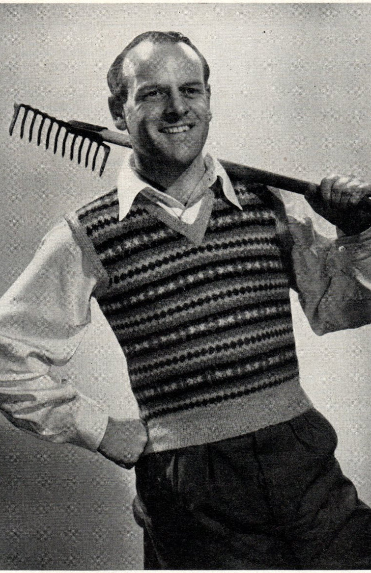 In Traditional Fair Isle – Vintage Fair Isle Pullover Knitting Pattern PDF - Sitting Pretty Knits
