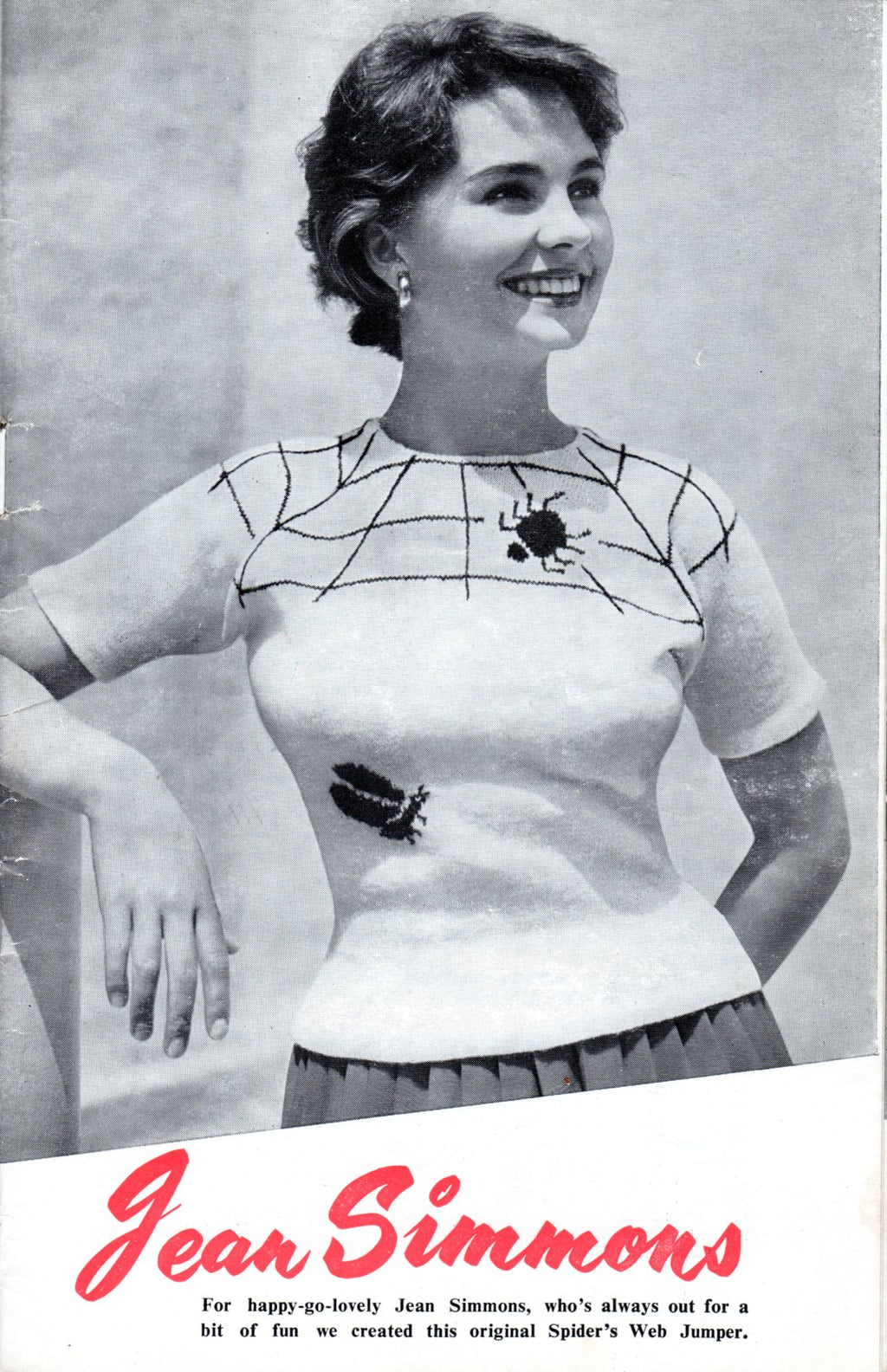 Jean Simmons Spider's Web Sweater Knitting Pattern PDF - Sitting Pretty Knits