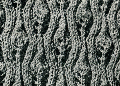 1930s Leaf Lace Sweater Knitting Pattern, 32" Bust (PDF Pattern) - Sitting Pretty Knits
