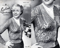 Vintage 40s Lace Knit Cardigan Pattern, Bust 32 - 33 (PDF Pattern) - Sitting Pretty Knits