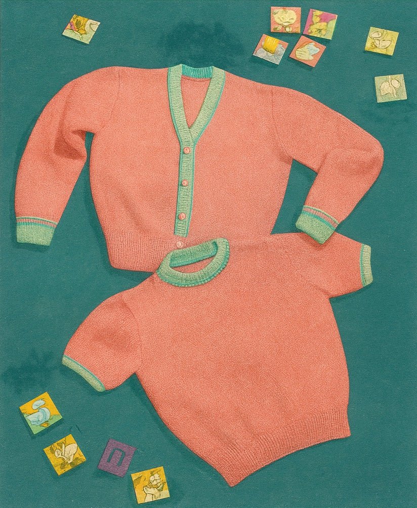 1950s “Tween Seasons” Knitting Pattern Booklet – Vintage Family Sweater & Garment Patterns - Sitting Pretty Knits