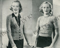 1930s Mock Cable Knit Twin Set Pattern, 35" Bust (PDF Pattern) - Sitting Pretty Knits