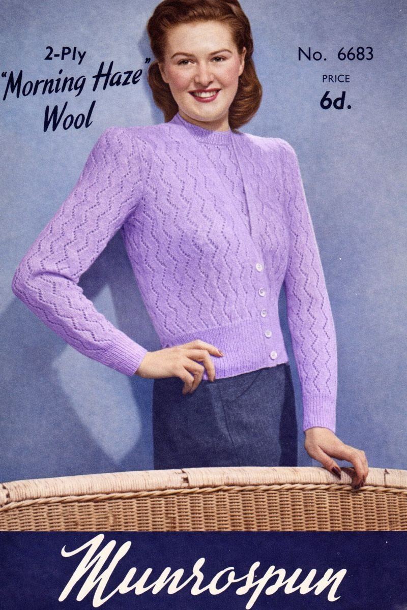 Munrospun No. 6683 – Vintage Knitting Pattern PDF - Sitting Pretty Knits