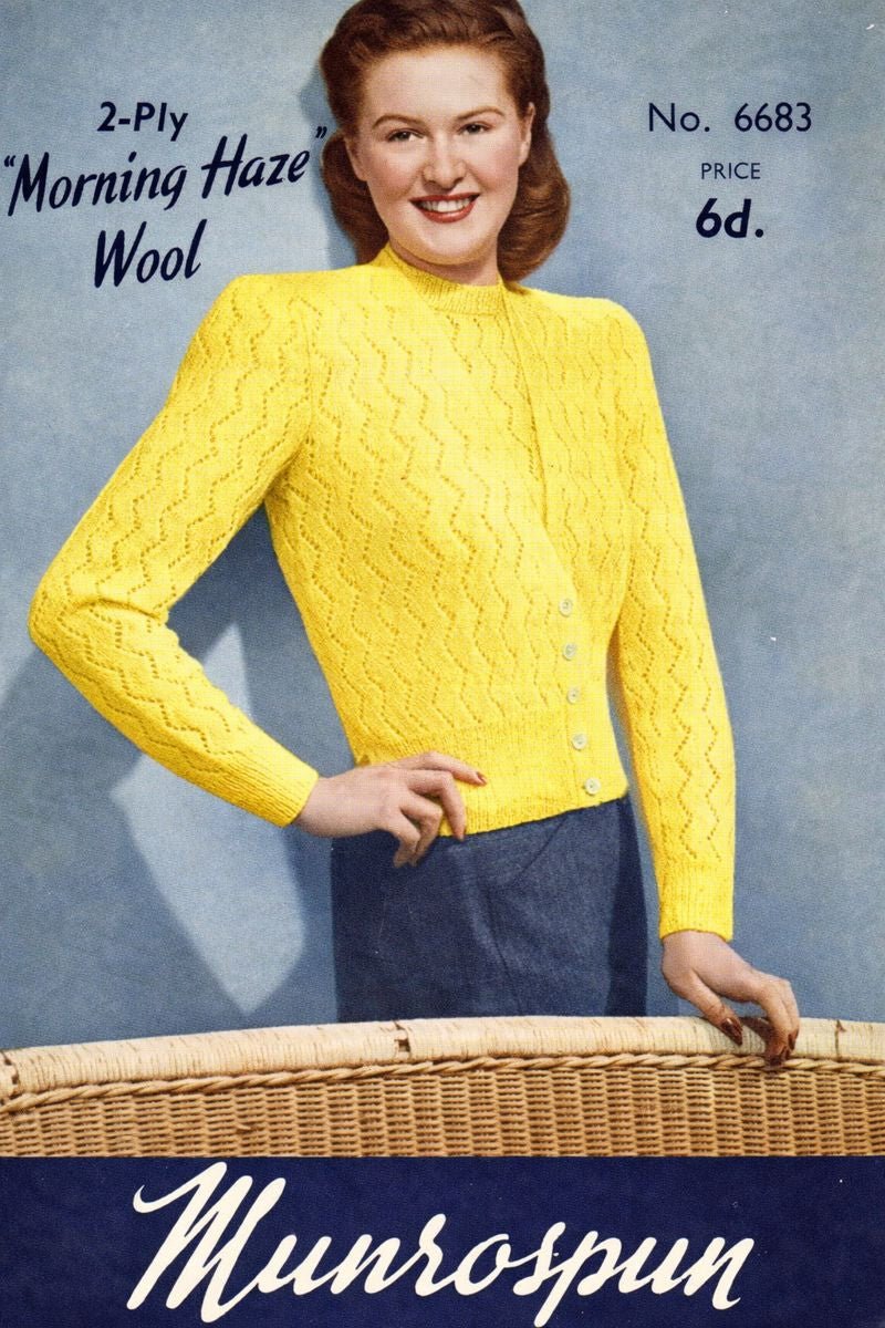 Munrospun No. 6683 – Vintage Knitting Pattern PDF - Sitting Pretty Knits