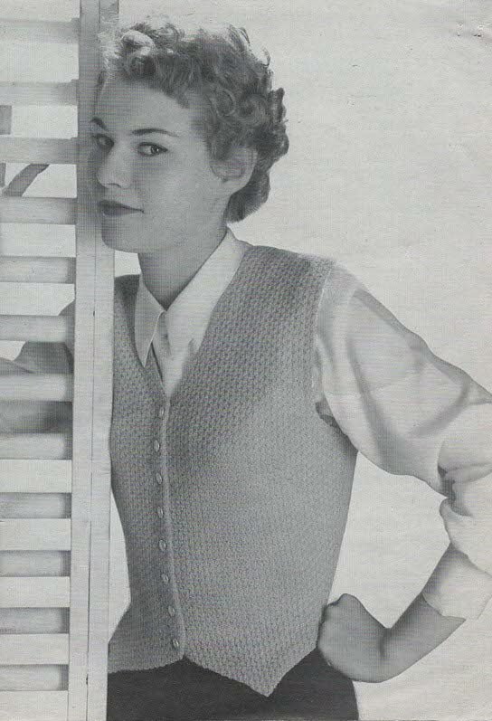 Vintage 1950s Spring Knitting Pattern Trio PDF – Three Lightweight Sweater Designs in 3 - Ply Yarn | P&B Wools No. 750 - Sitting Pretty Knits