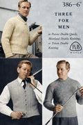 Vintage Men’s Knitting Pattern Booklet | DK Sweaters & Waistcoat - Sitting Pretty Knits