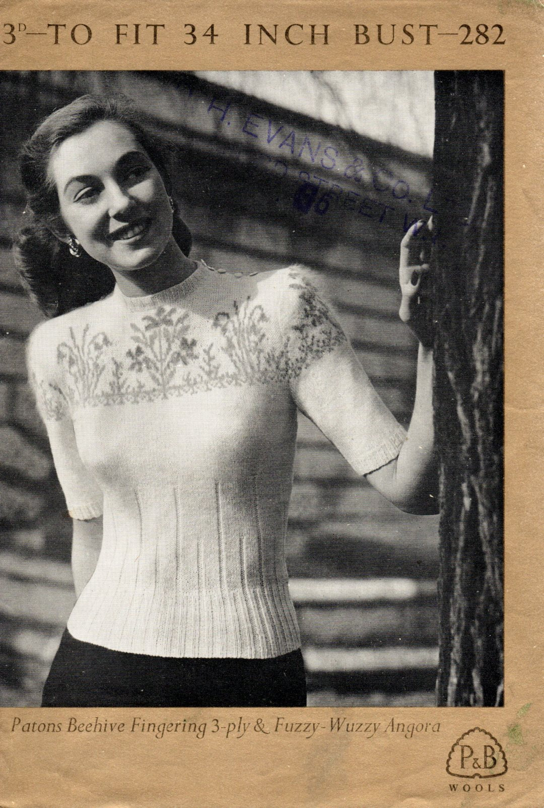 Vintage Spring Floral Sweater Knitting Pattern PDF | 1940s Easter Knit - Sitting Pretty Knits