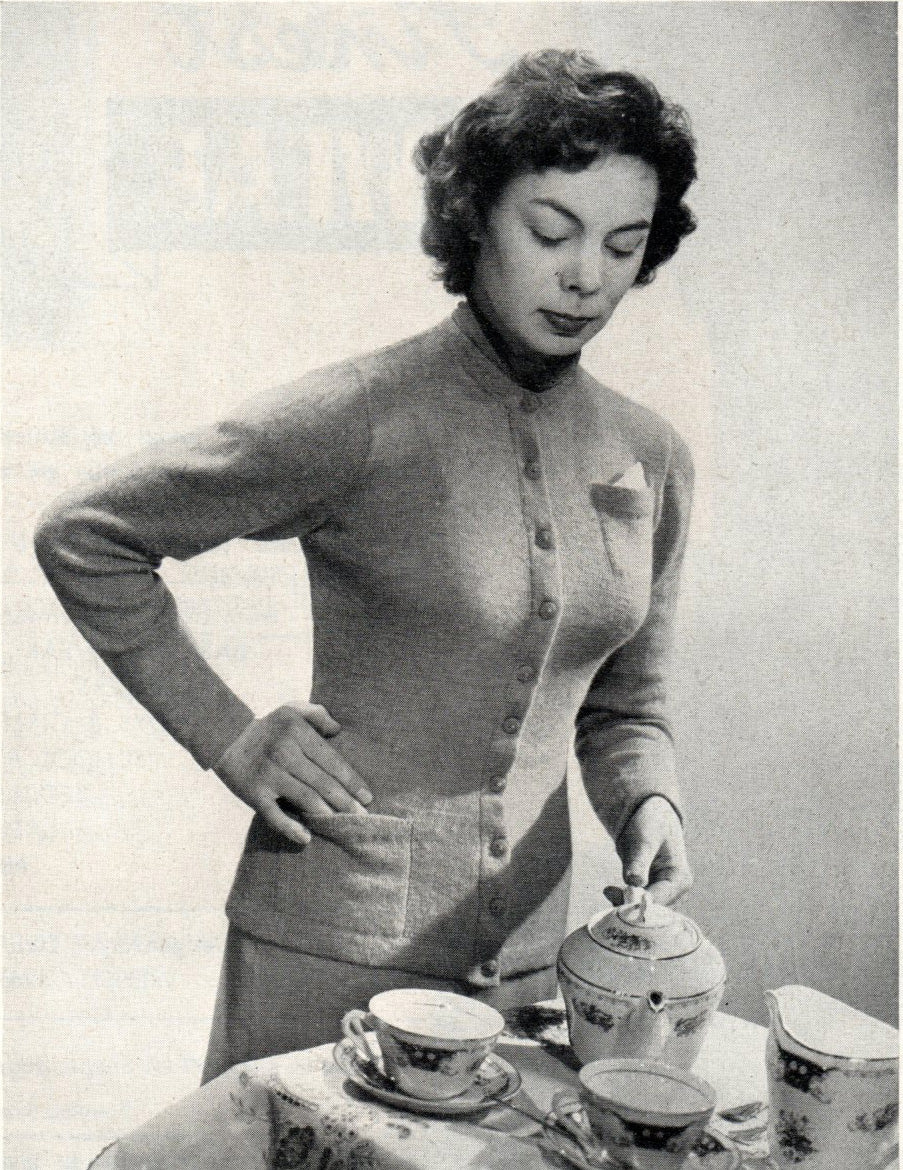 Perfectly Tailored Vintage Cardigan Knitting Pattern PDF – Classic Smart Jacket Style - Sitting Pretty Knits