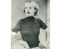1930s Riveting Ripples Sweater Knitting Pattern (Bust 35 - 40") (PDF Pattern) - Sitting Pretty Knits