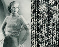 Vintage 1930s Ribbed Polo Neck Sweater Knitting Pattern (PDF Pattern) - Sitting Pretty Knits