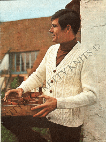 Vintage 70s Aran Knitting Patterns Booklet, Sweaters, Cardigans (Digital PDF) - Sitting Pretty Knits