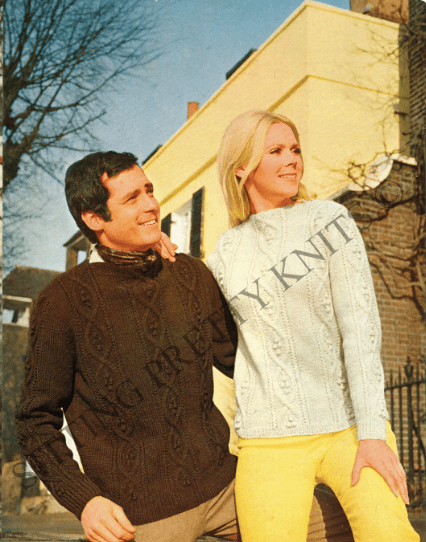 Vintage 70s Aran Knitting Patterns Booklet, Sweaters, Cardigans (Digital PDF) - Sitting Pretty Knits