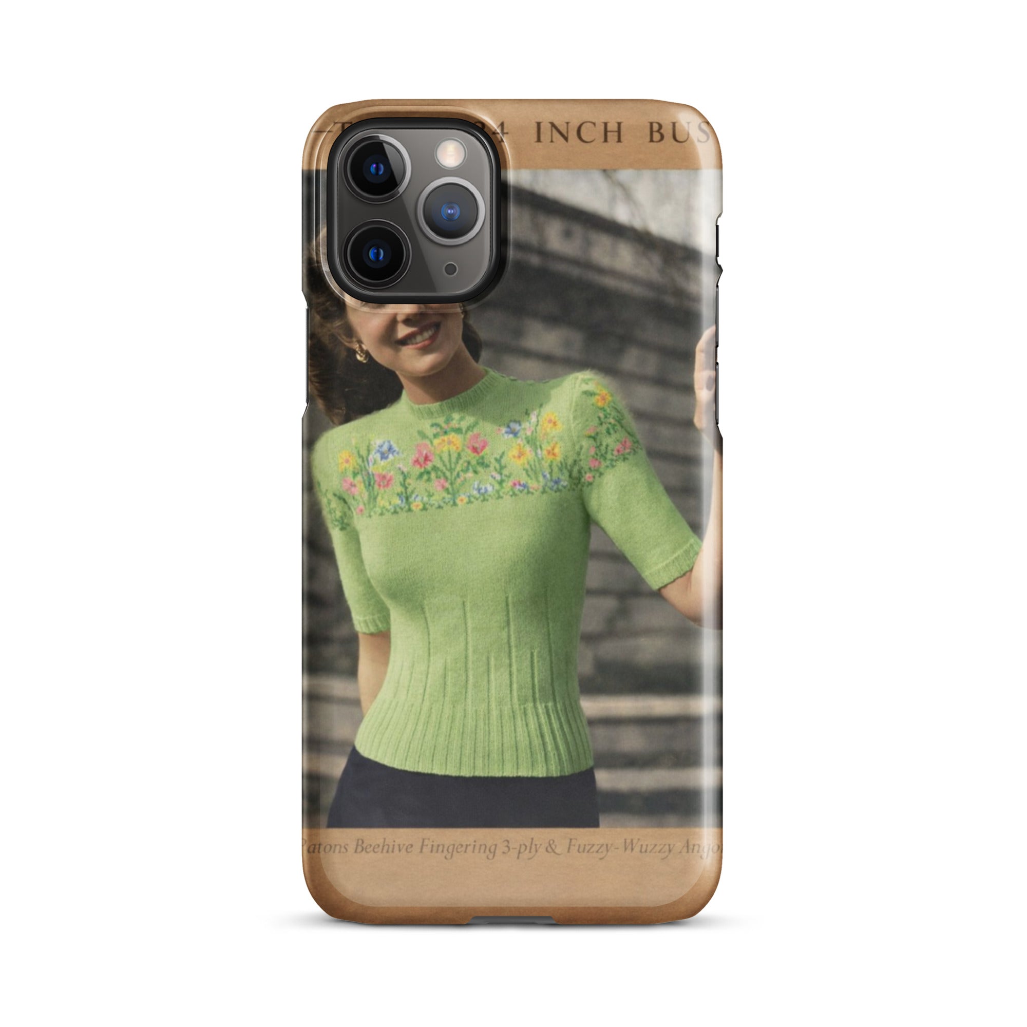 Easter Flower Fair Isle Sweater iPhone Case - Sitting Pretty Knits