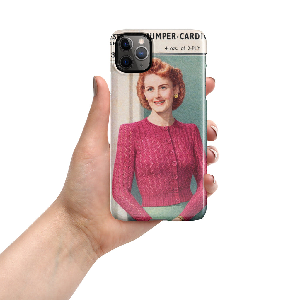 Lacy Cardigan iPhone Case - Sitting Pretty Knits