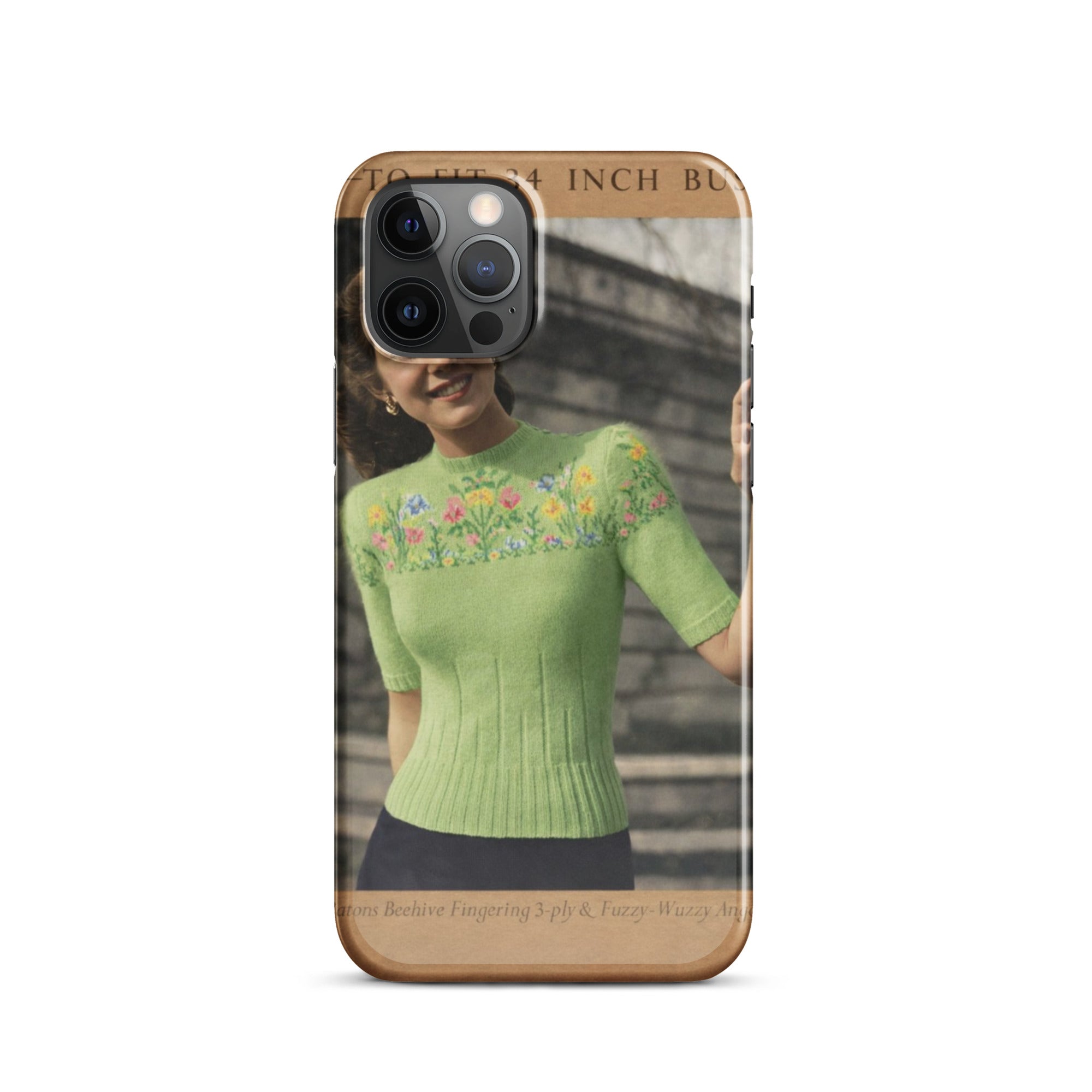 Easter Flower Fair Isle Sweater iPhone Case - Sitting Pretty Knits