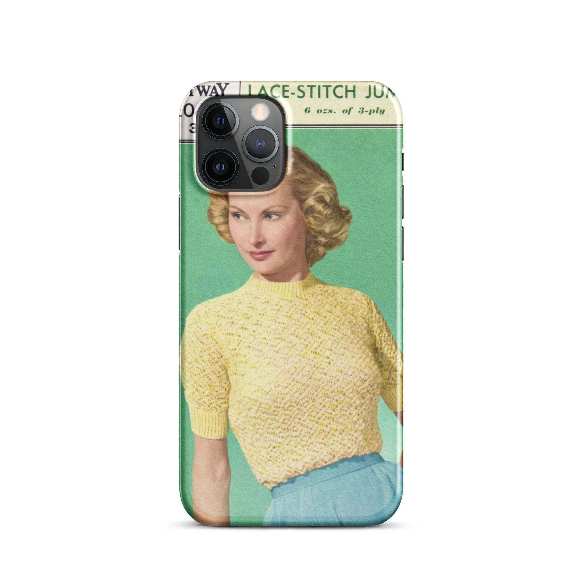 Lace Stitch Jumper iPhone Case - Sitting Pretty Knits