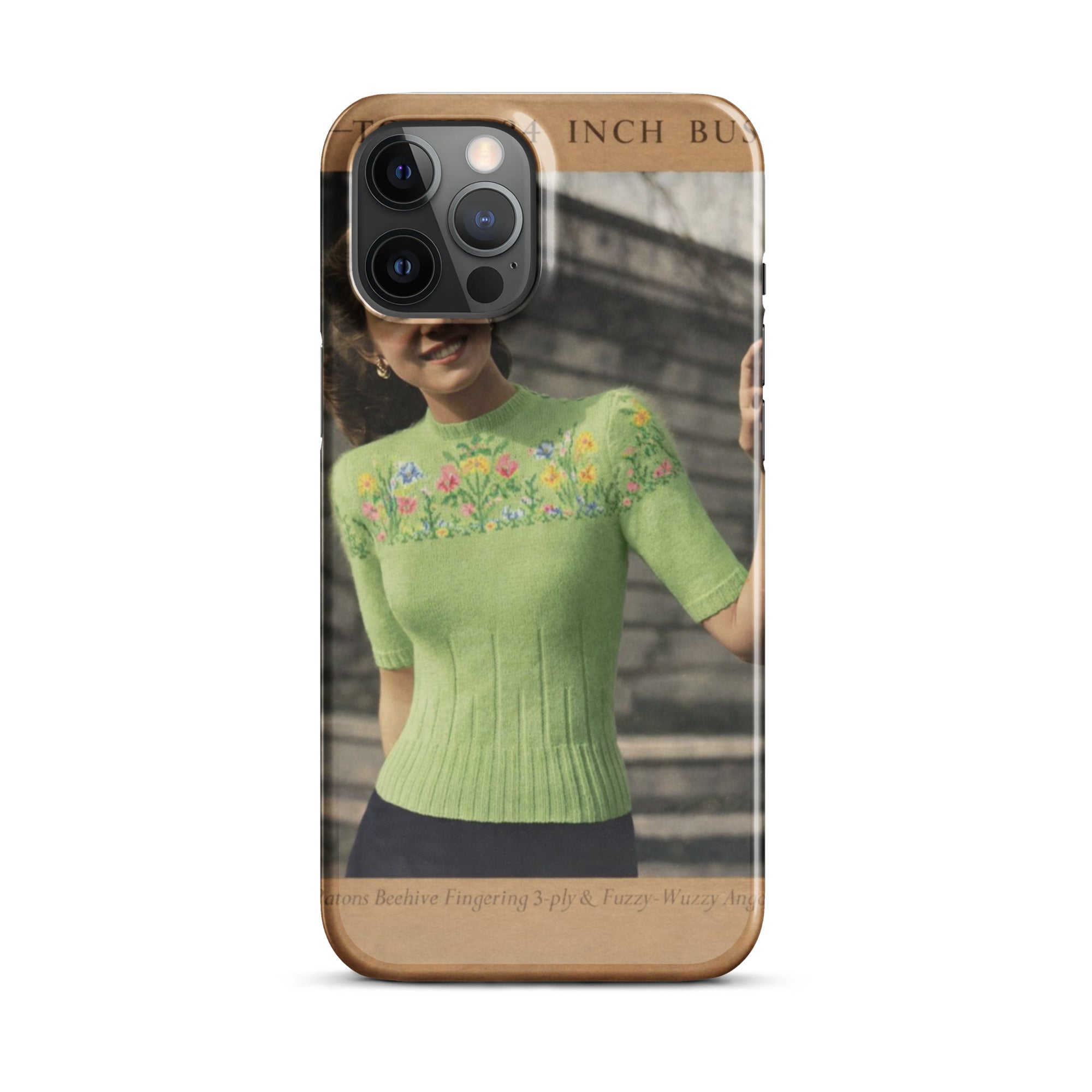 Easter Flower Fair Isle Sweater iPhone Case - Sitting Pretty Knits