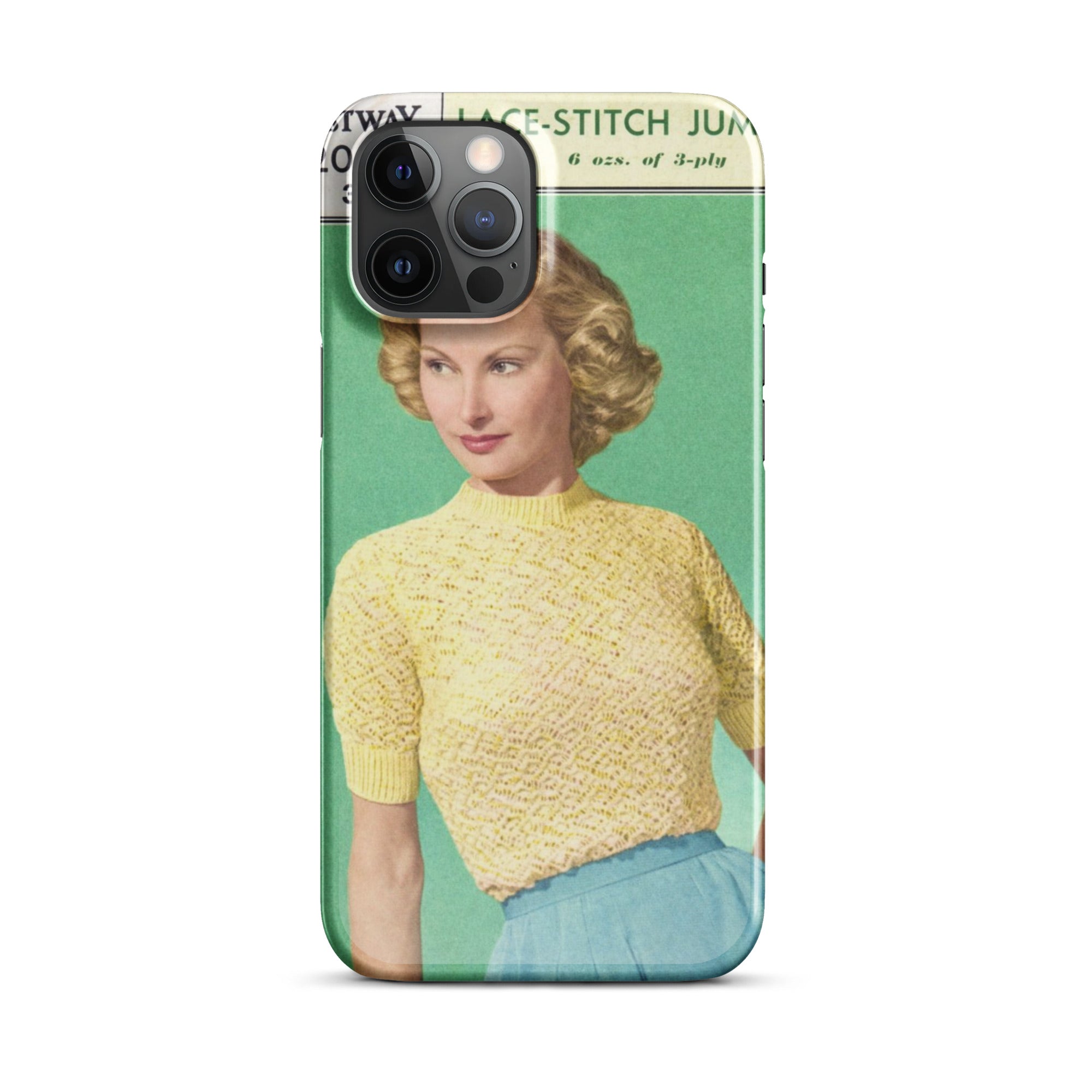 Lace Stitch Jumper iPhone Case - Sitting Pretty Knits