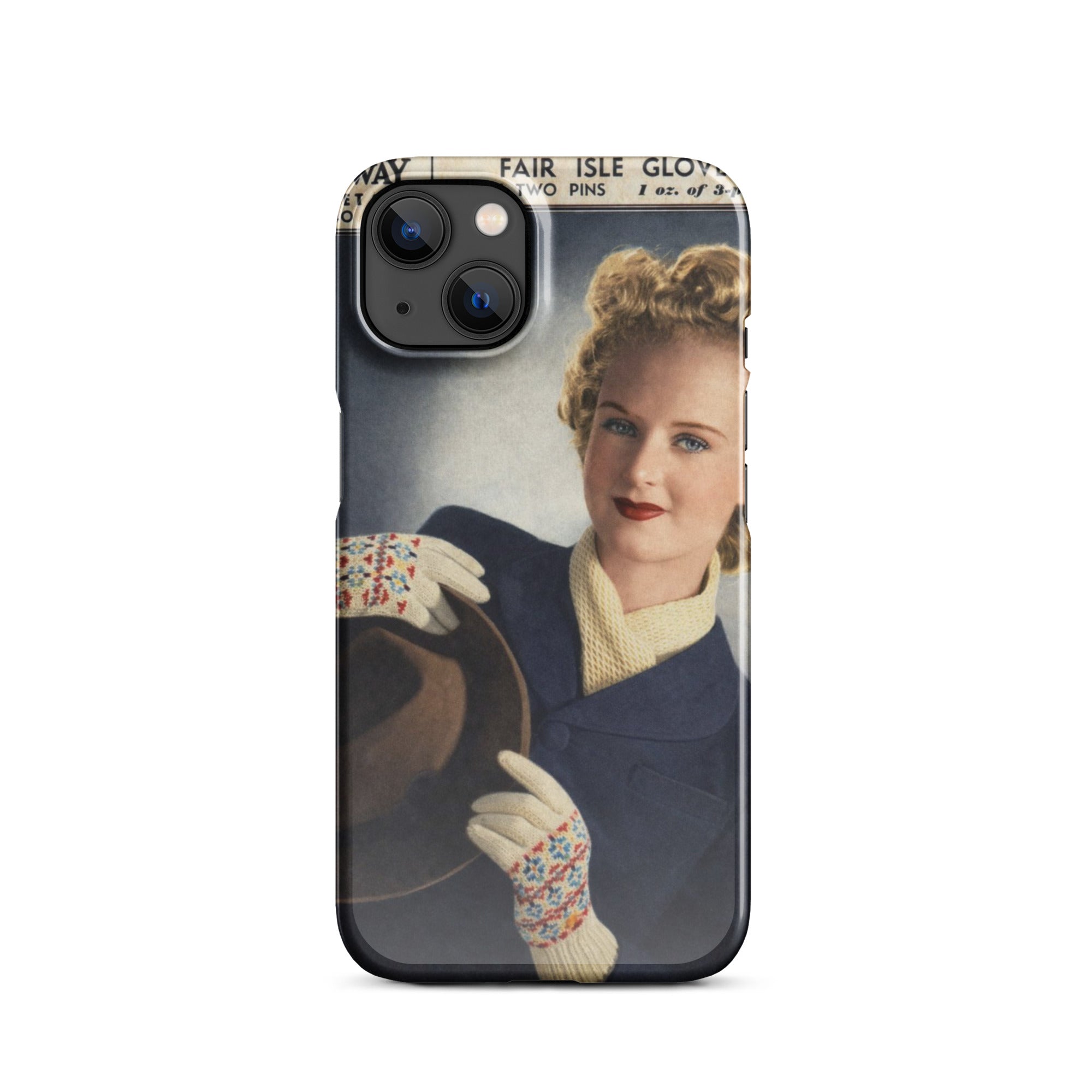 Fair Isle Gloves iPhone Case - Sitting Pretty Knits