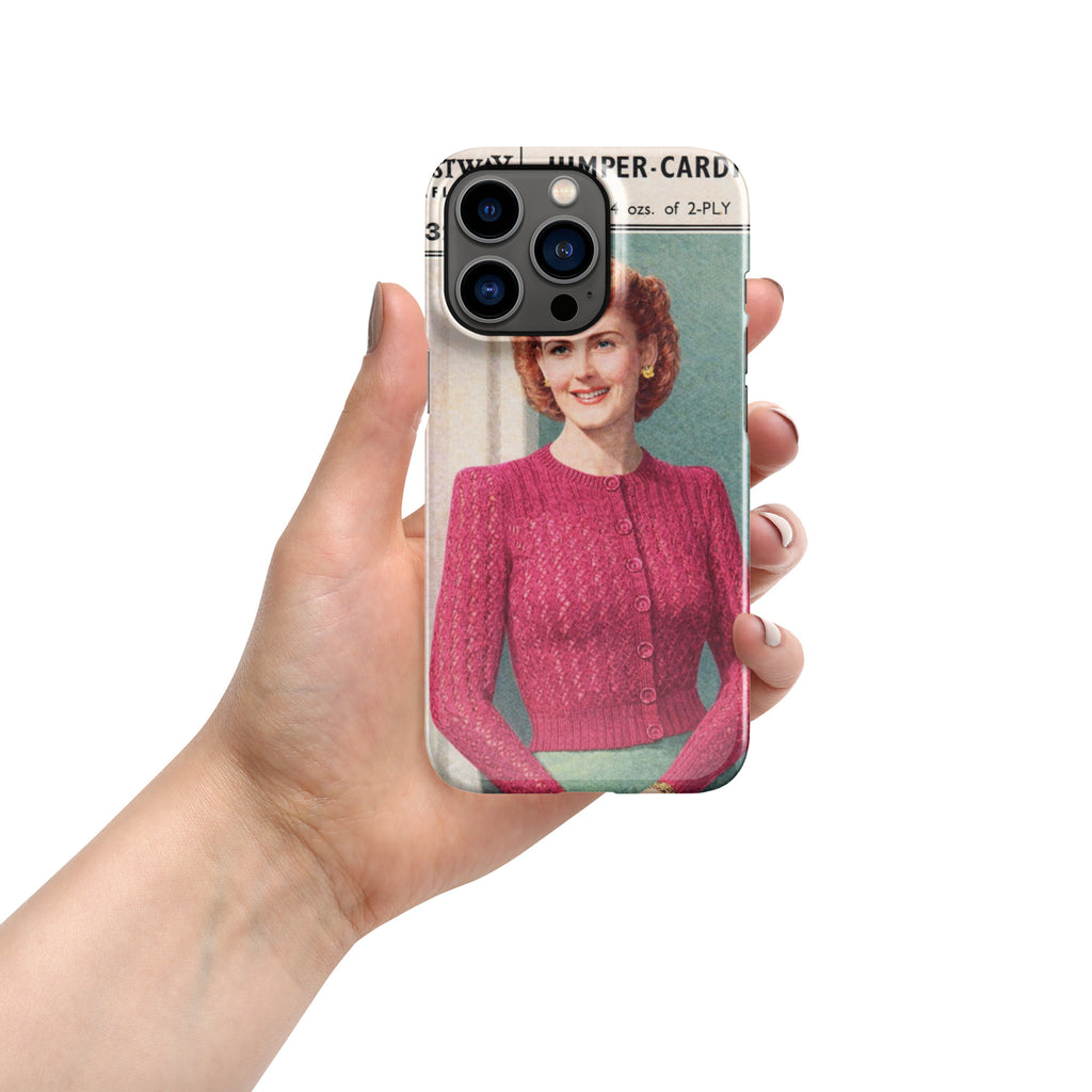 Lacy Cardigan iPhone Case - Sitting Pretty Knits