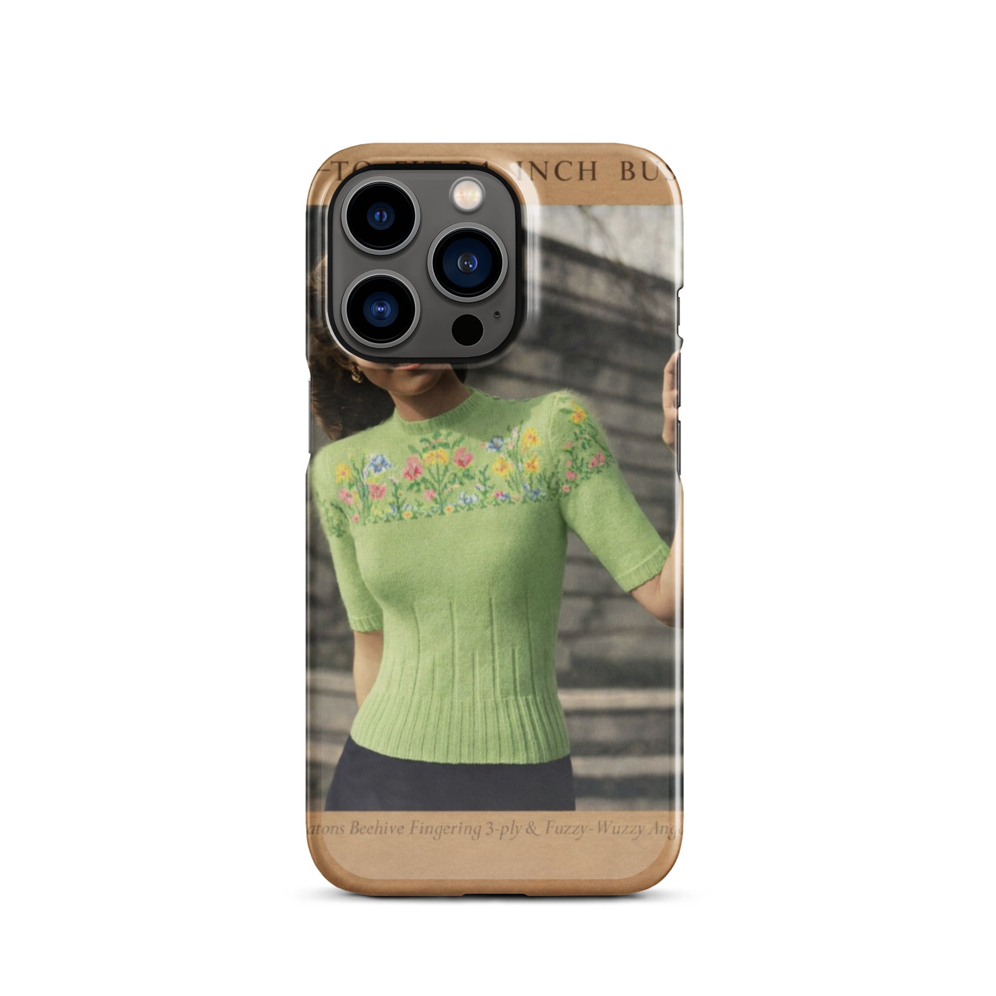 Easter Flower Fair Isle Sweater iPhone Case - Sitting Pretty Knits