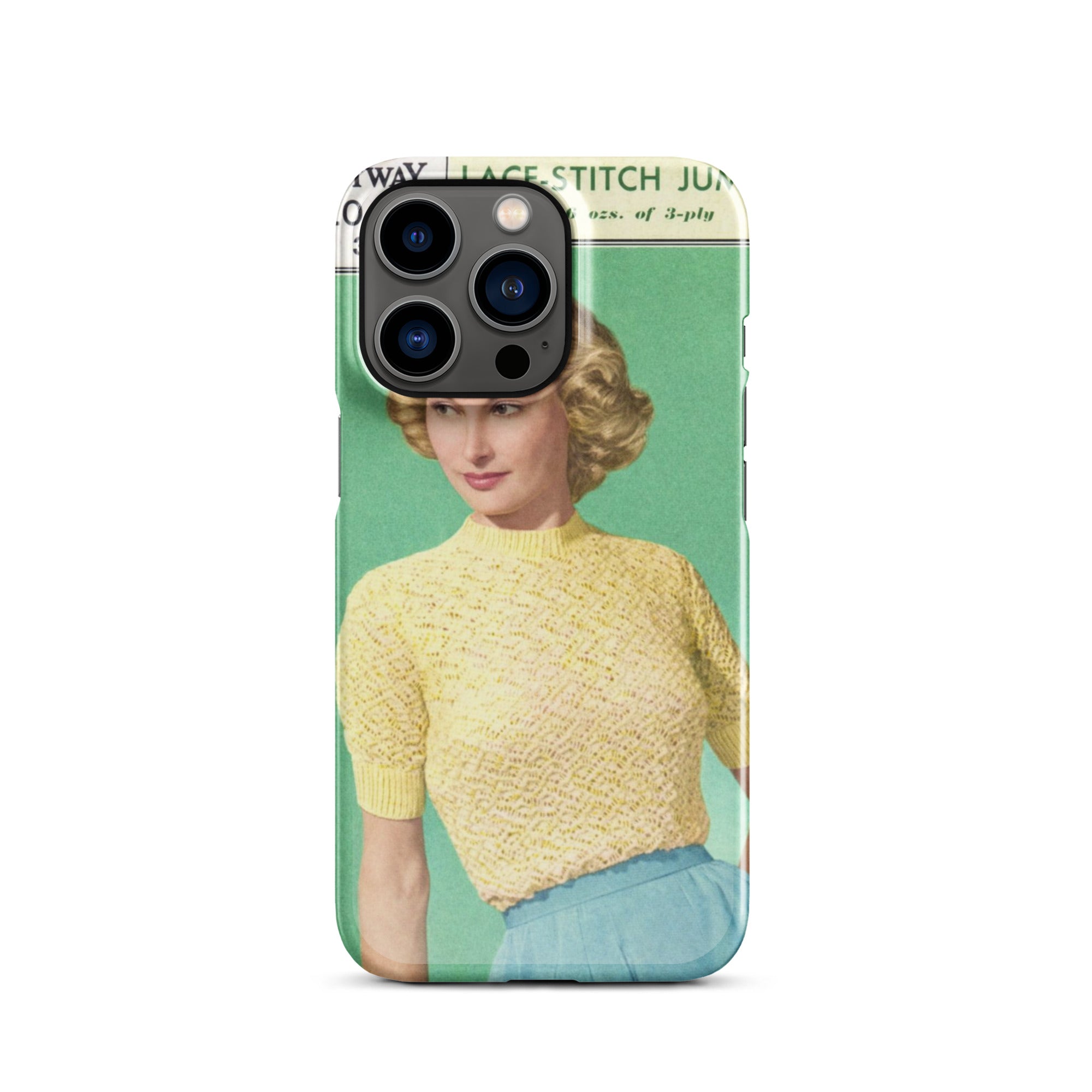 Lace Stitch Jumper iPhone Case - Sitting Pretty Knits