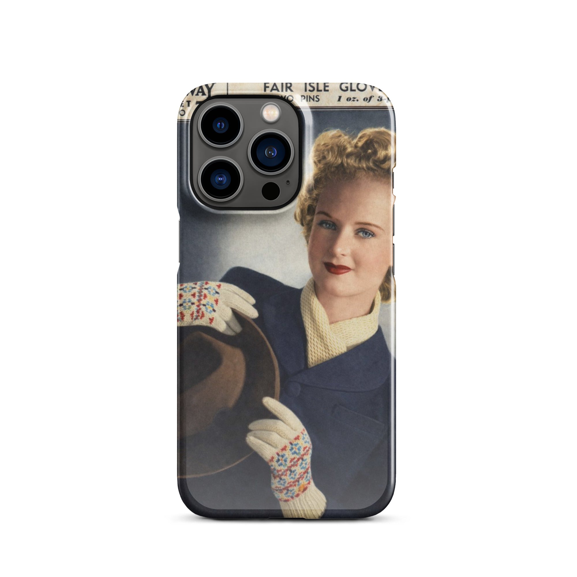 Fair Isle Gloves iPhone Case - Sitting Pretty Knits