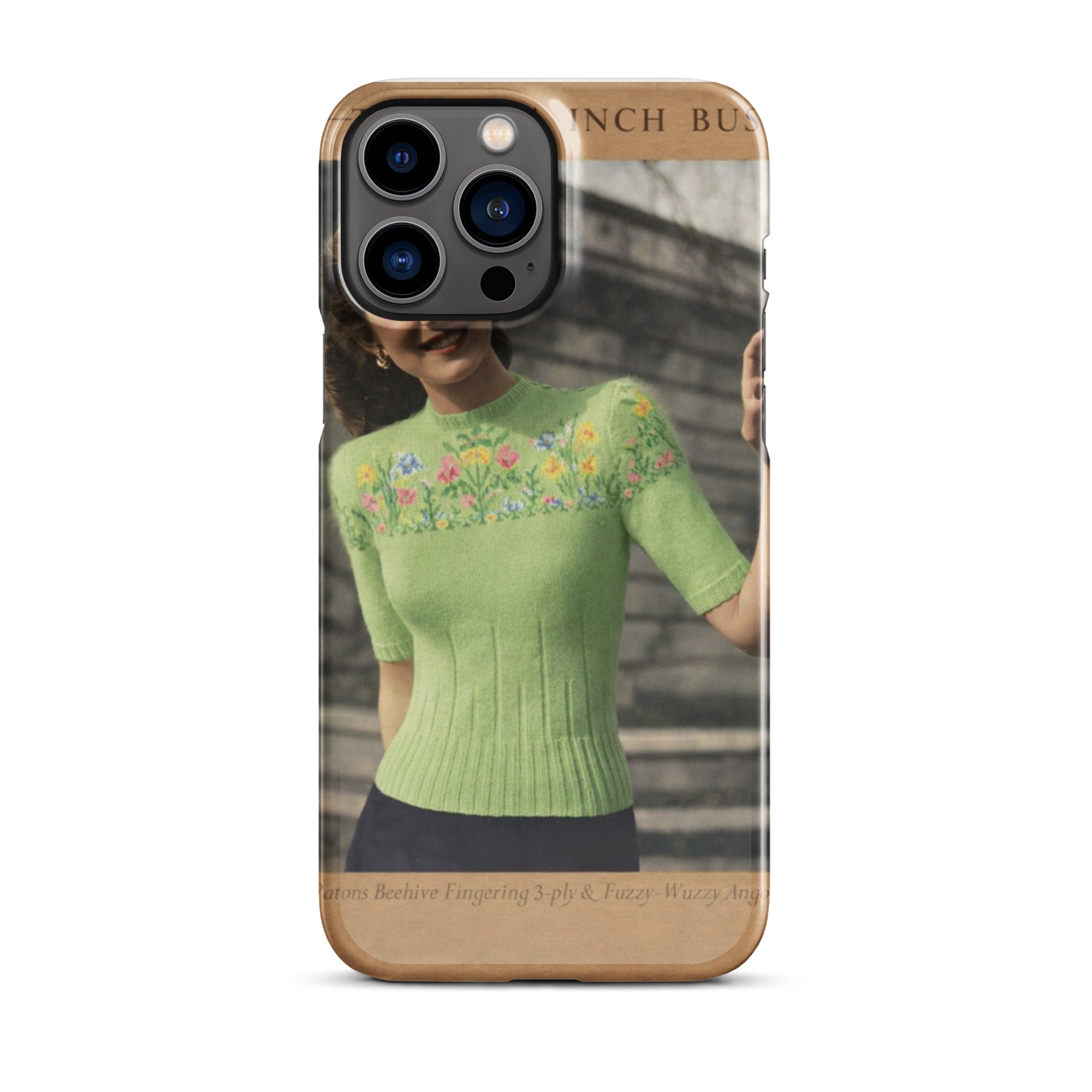 Easter Flower Fair Isle Sweater iPhone Case - Sitting Pretty Knits