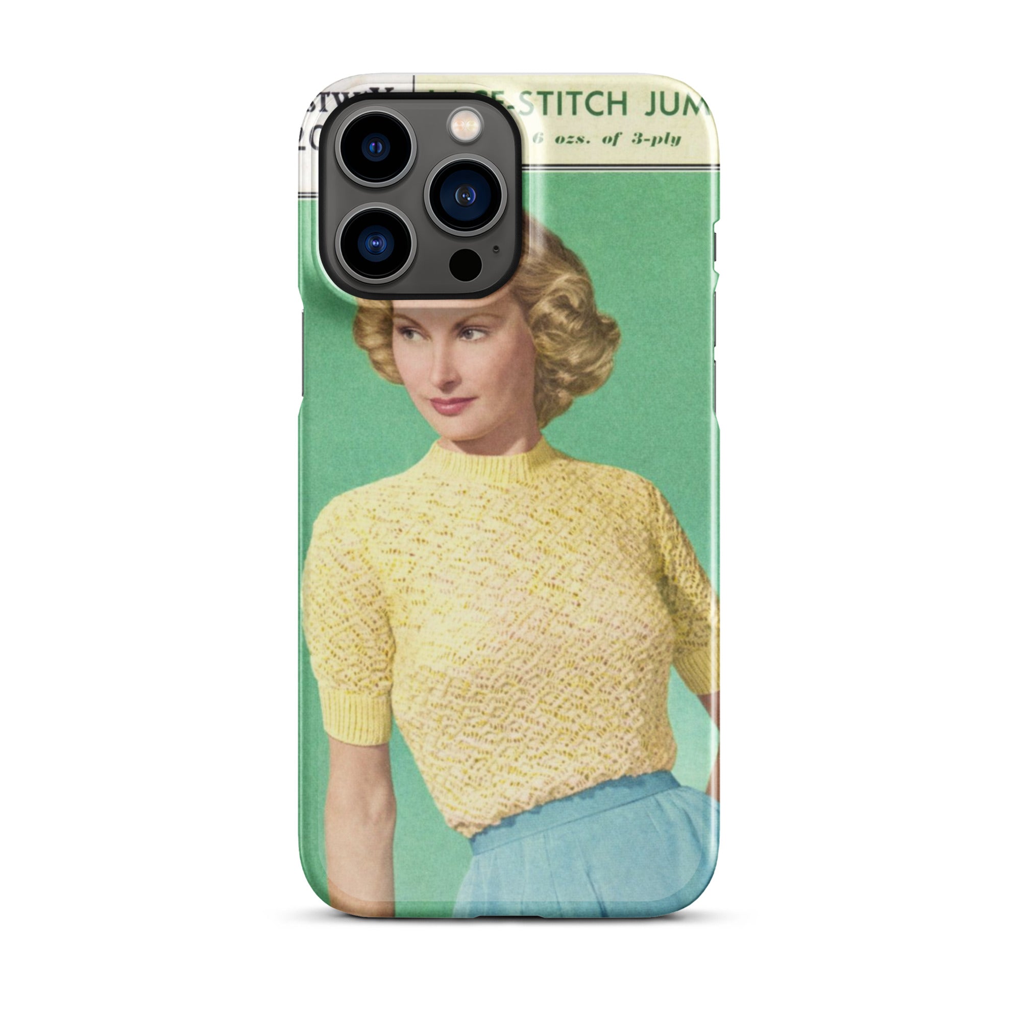 Lace Stitch Jumper iPhone Case - Sitting Pretty Knits