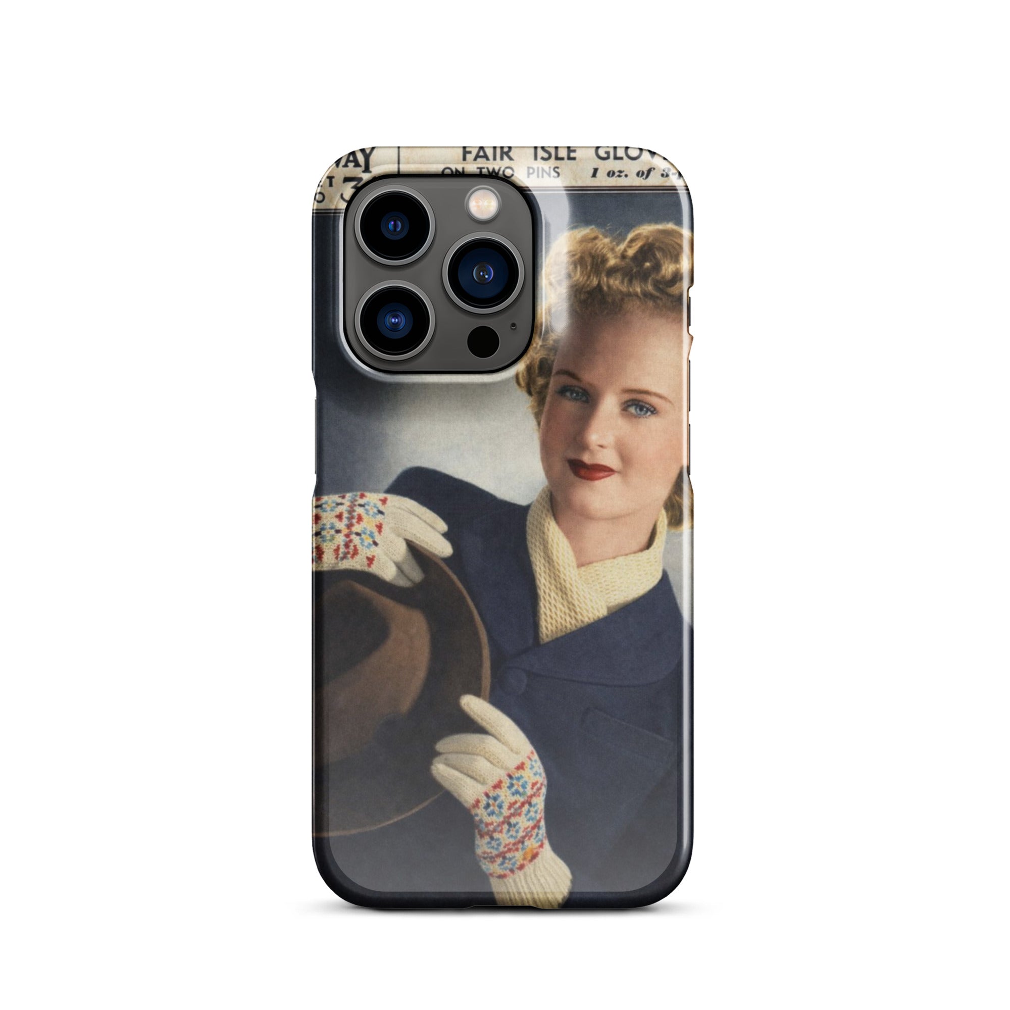 Fair Isle Gloves iPhone Case - Sitting Pretty Knits