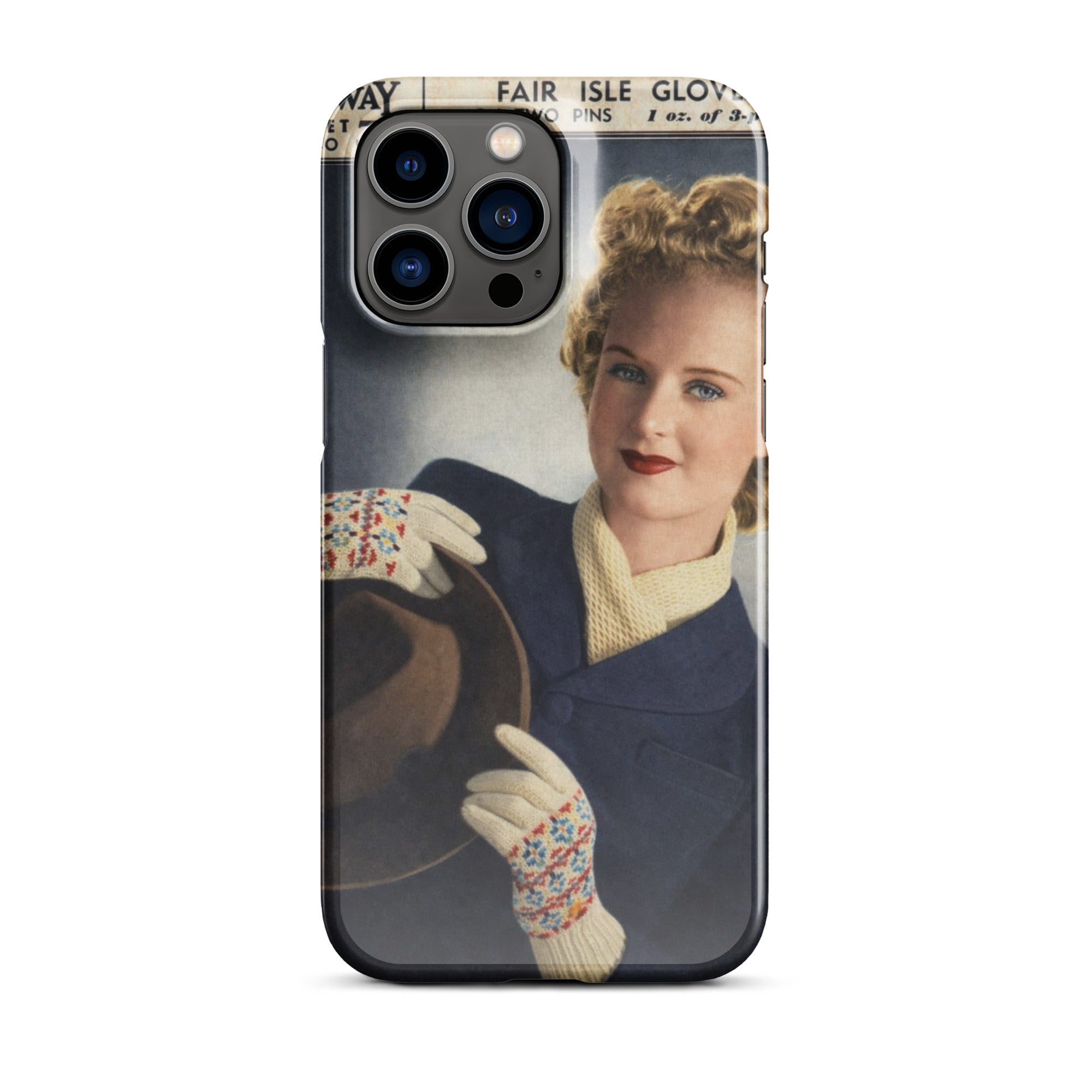 Fair Isle Gloves iPhone Case - Sitting Pretty Knits
