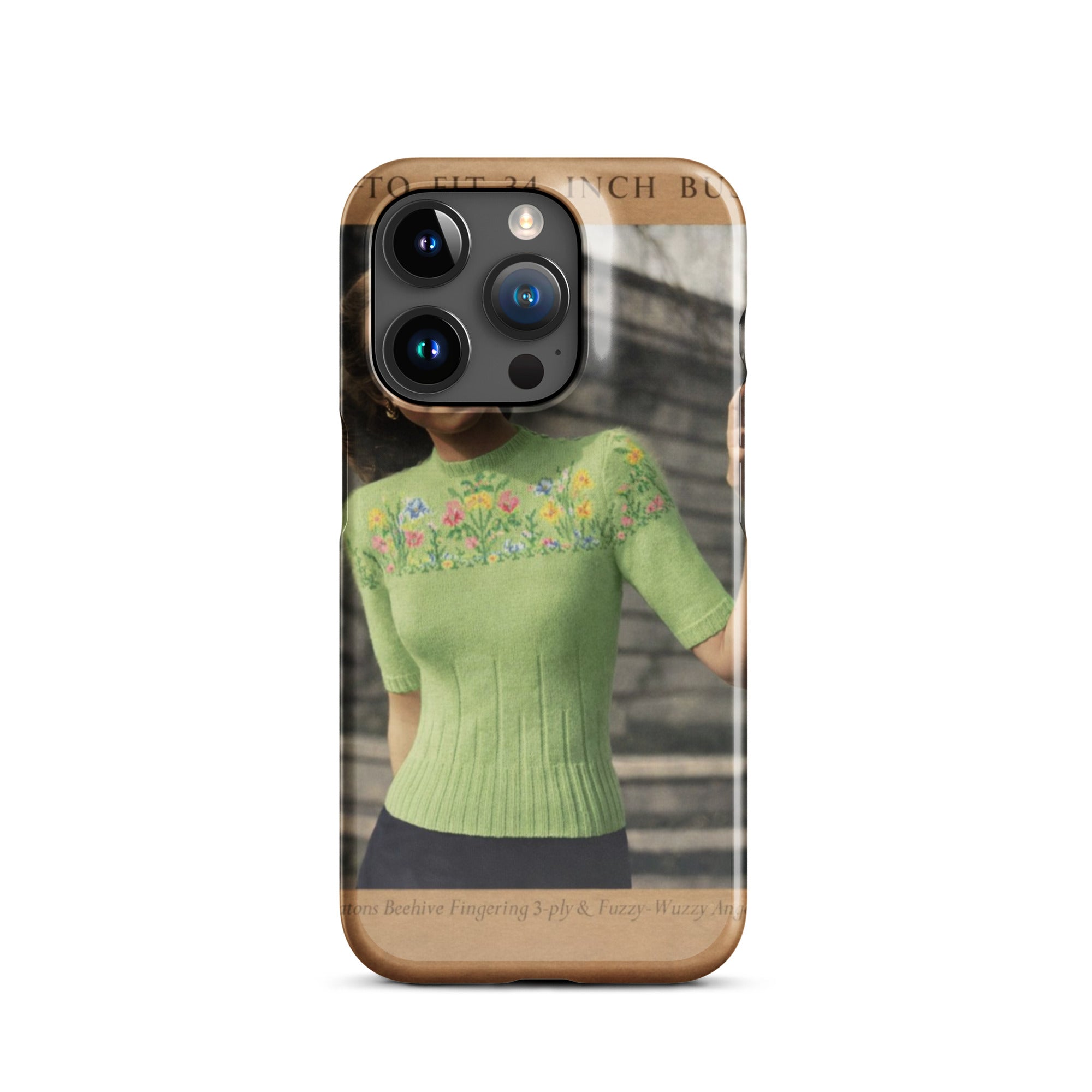 Easter Flower Fair Isle Sweater iPhone Case - Sitting Pretty Knits