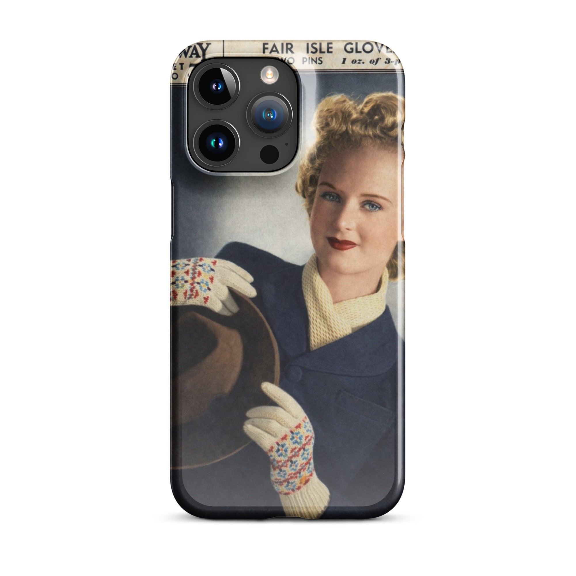 Fair Isle Gloves iPhone Case - Sitting Pretty Knits