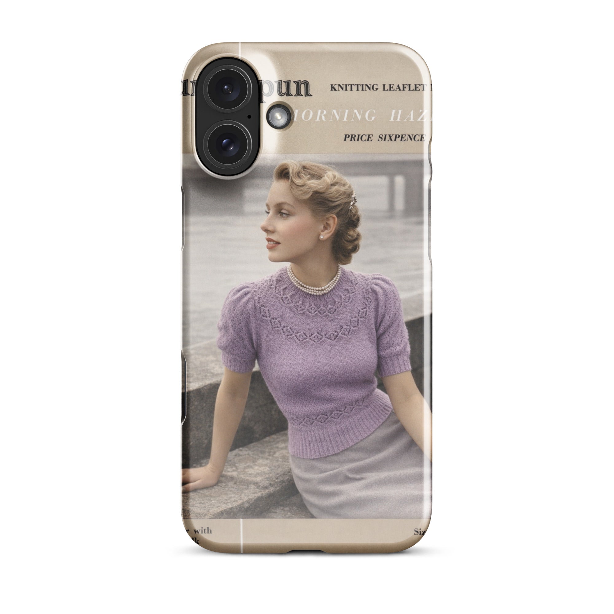 Vintage Munrospun Ranunculus iPhone Case - Sitting Pretty Knits