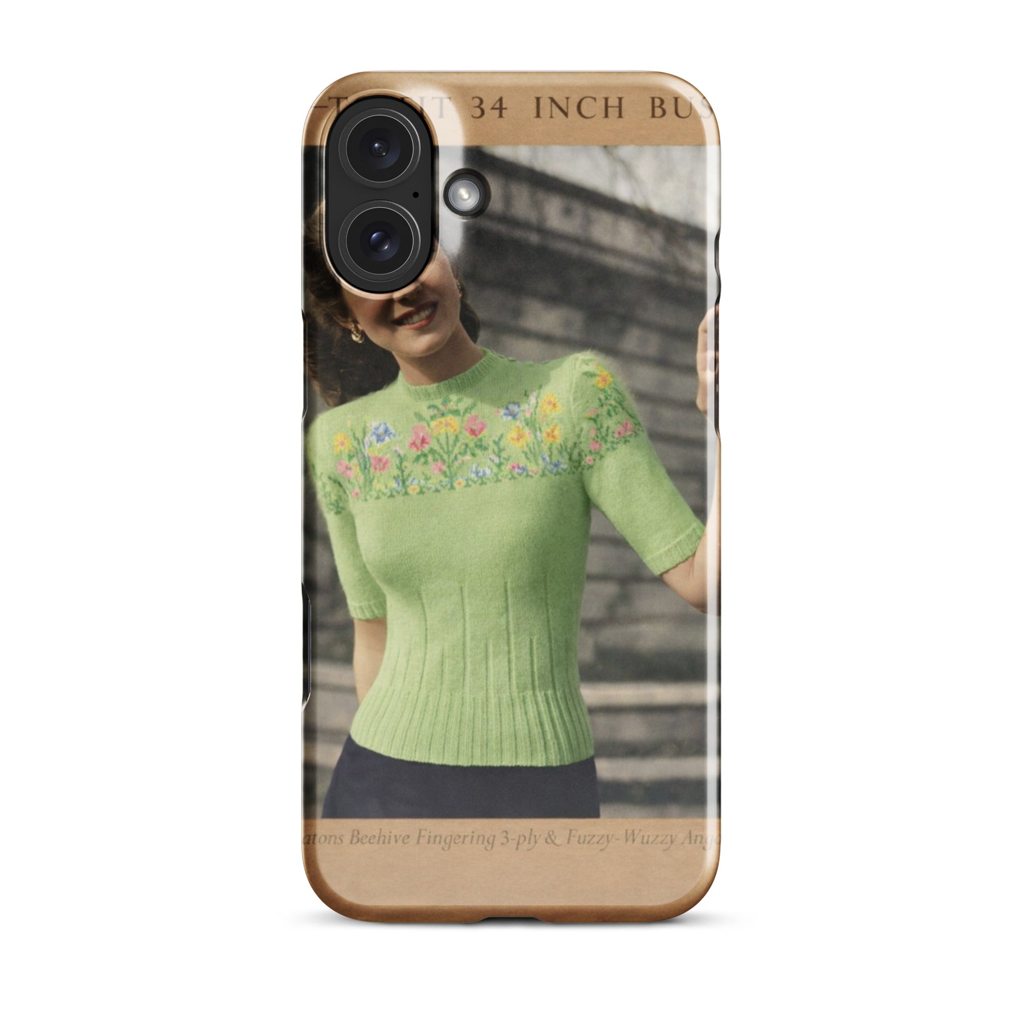 Easter Flower Fair Isle Sweater iPhone Case - Sitting Pretty Knits
