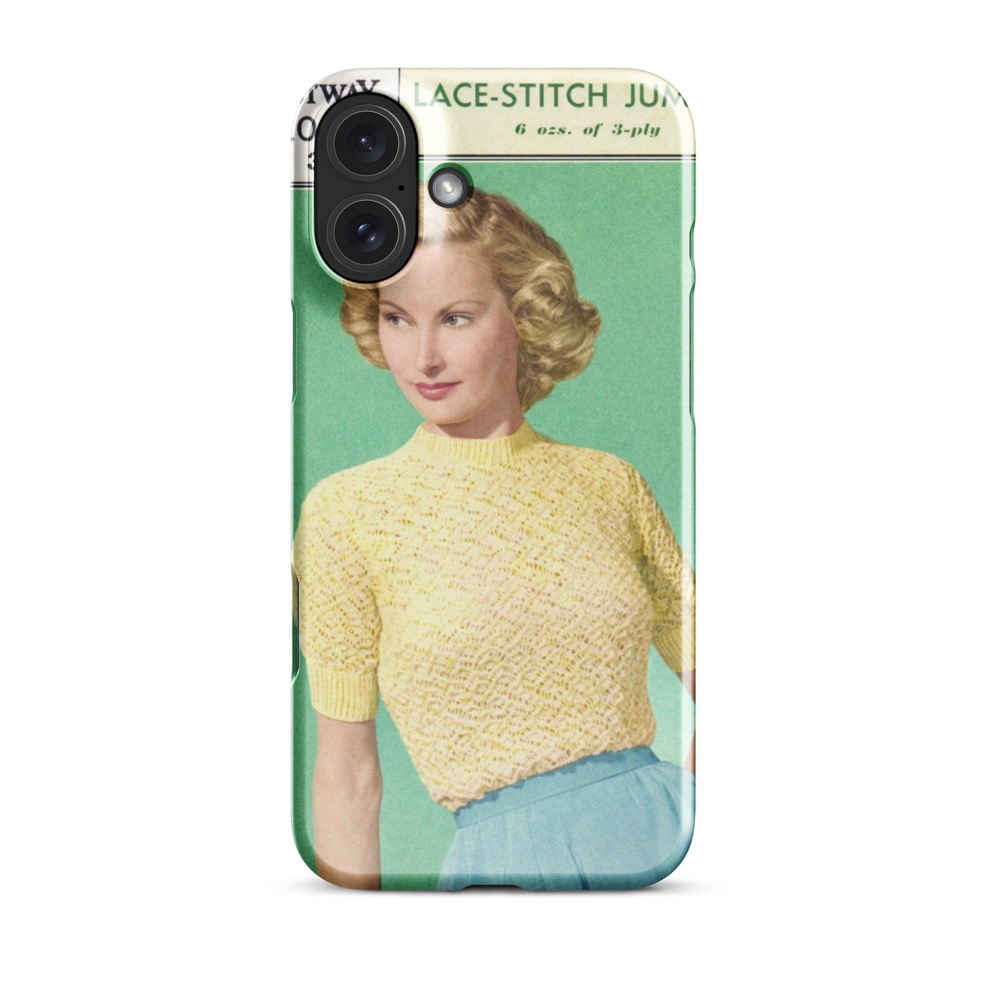 Lace Stitch Jumper iPhone Case - Sitting Pretty Knits