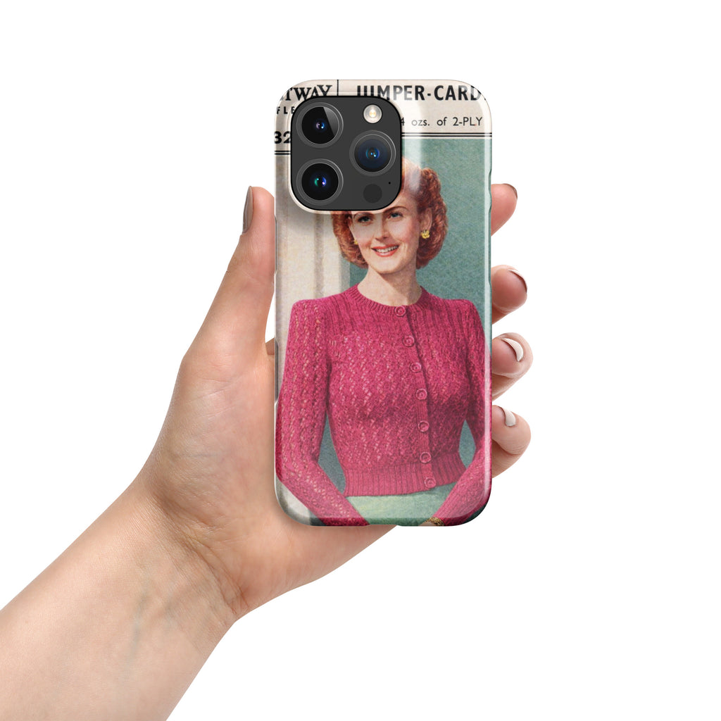 Lacy Cardigan iPhone Case - Sitting Pretty Knits