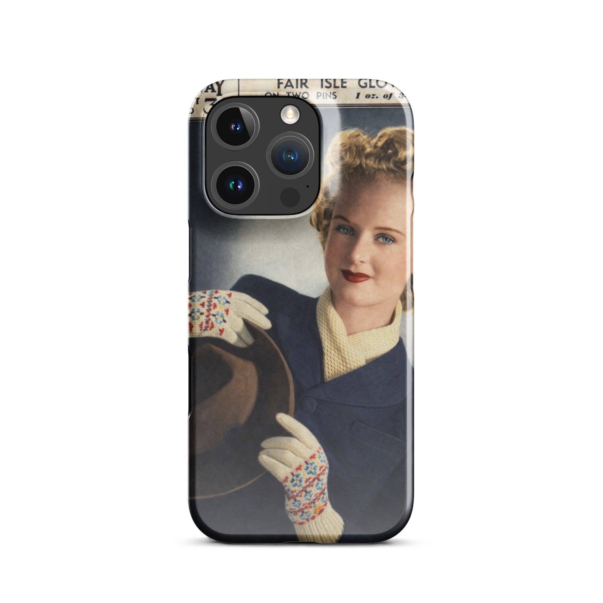 Fair Isle Gloves iPhone Case - Sitting Pretty Knits