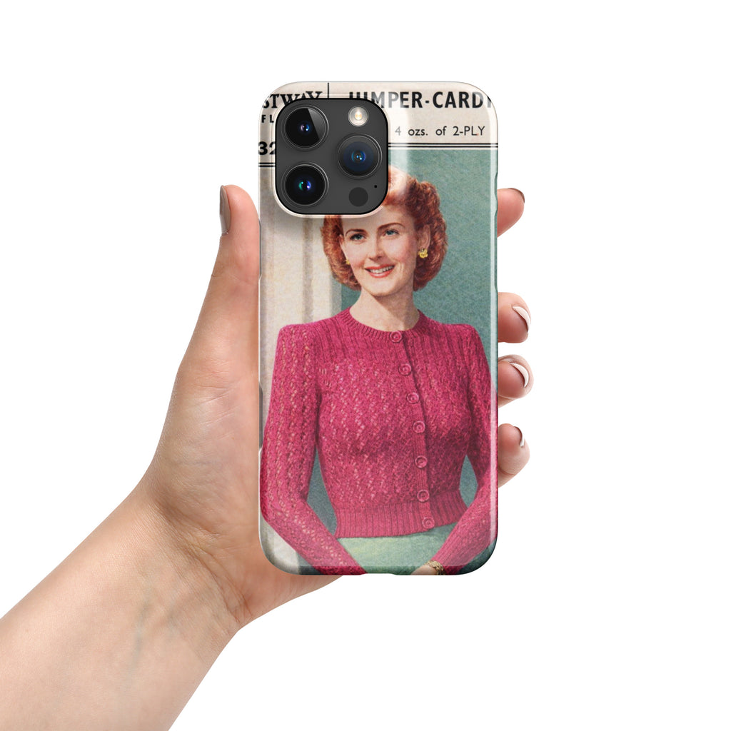Lacy Cardigan iPhone Case - Sitting Pretty Knits