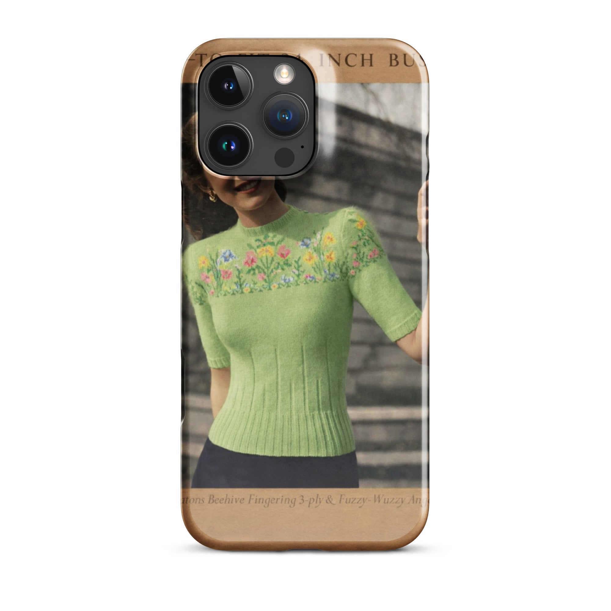 Easter Flower Fair Isle Sweater iPhone Case - Sitting Pretty Knits