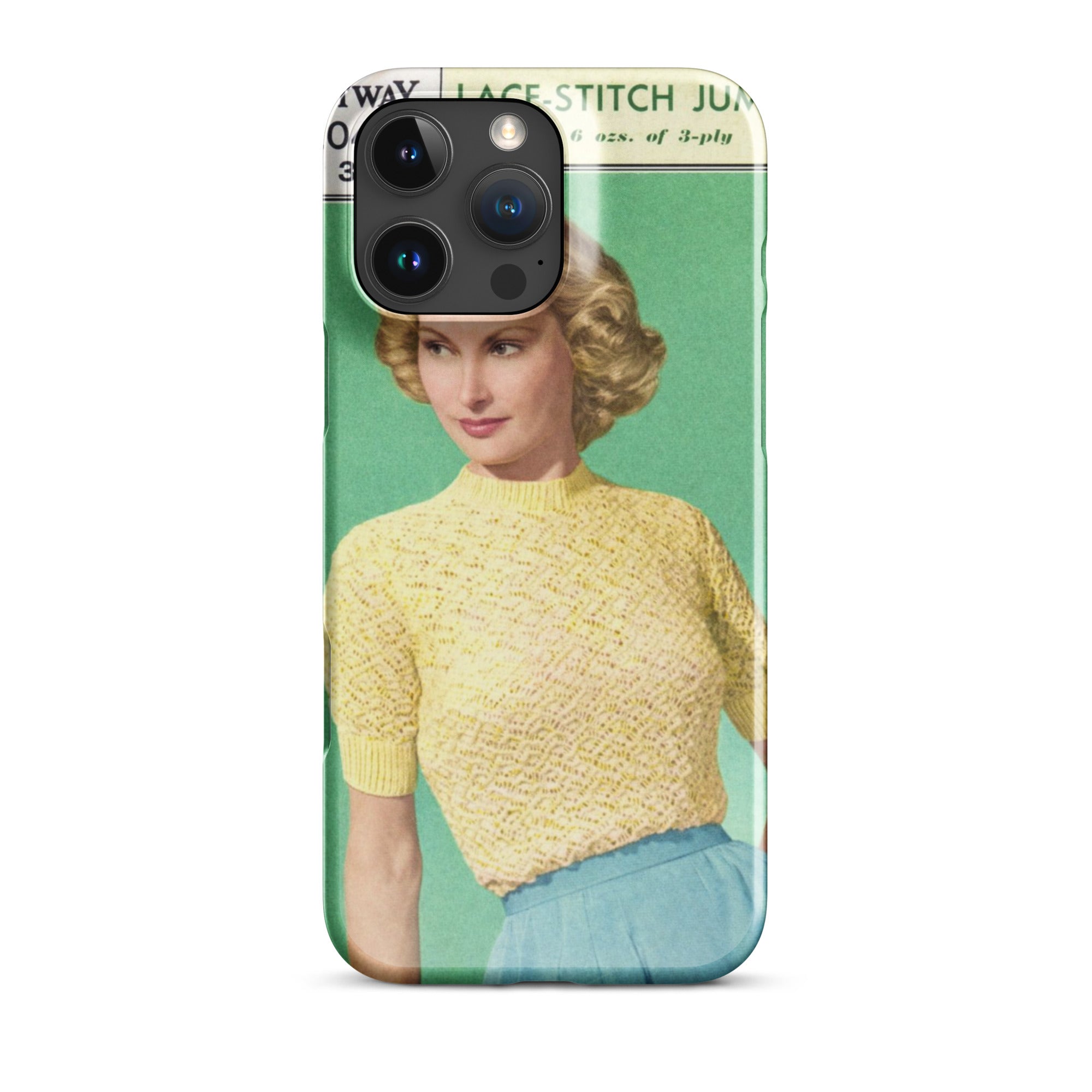 Lace Stitch Jumper iPhone Case - Sitting Pretty Knits