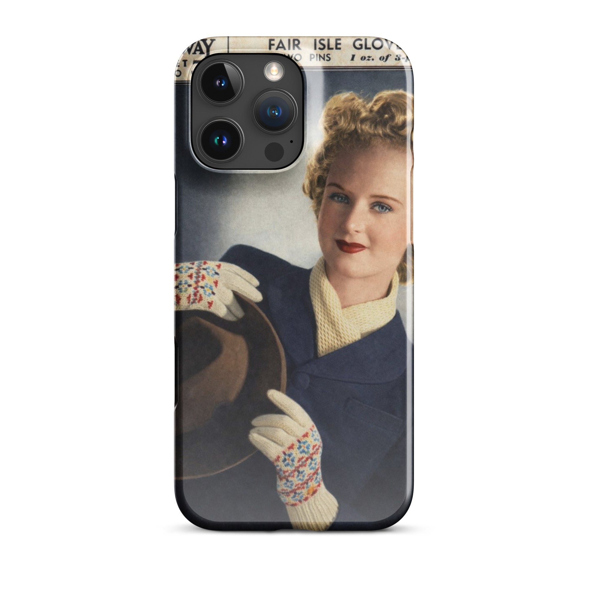 Fair Isle Gloves iPhone Case - Sitting Pretty Knits