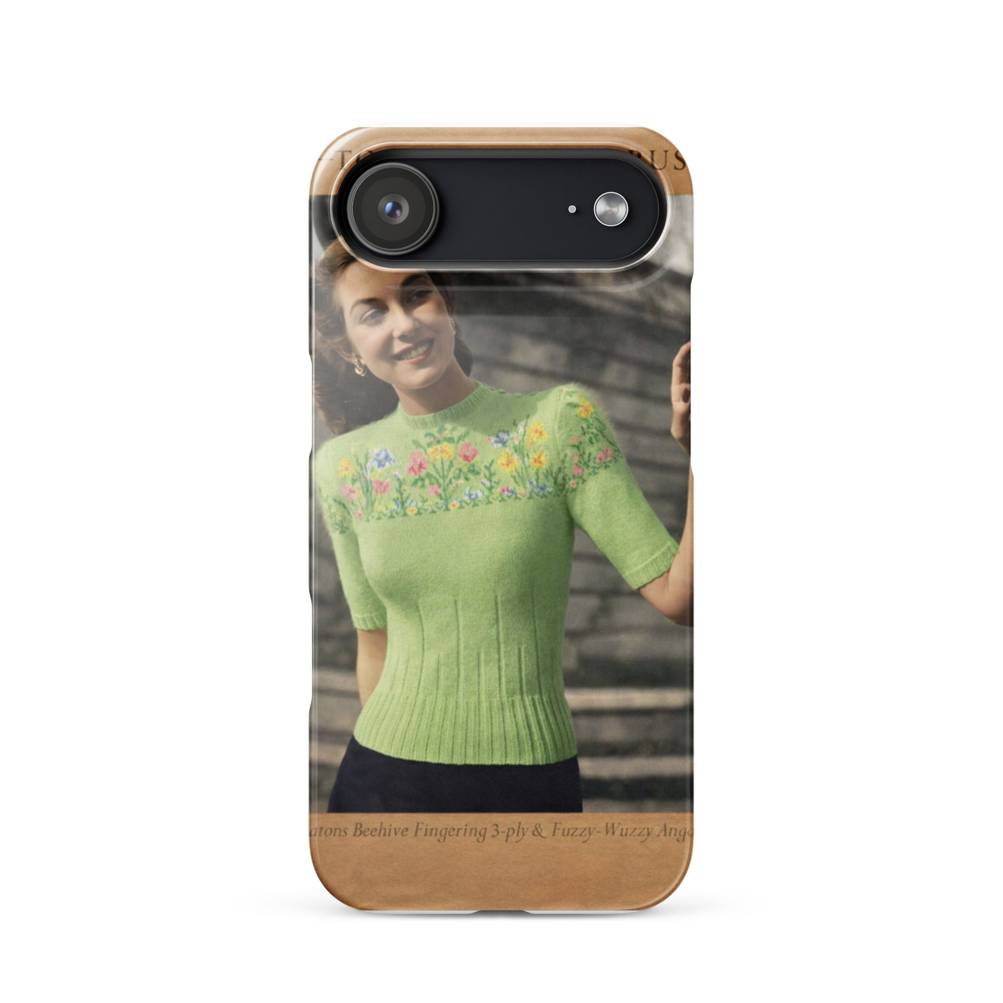 Easter Flower Fair Isle Sweater iPhone Case - Sitting Pretty Knits